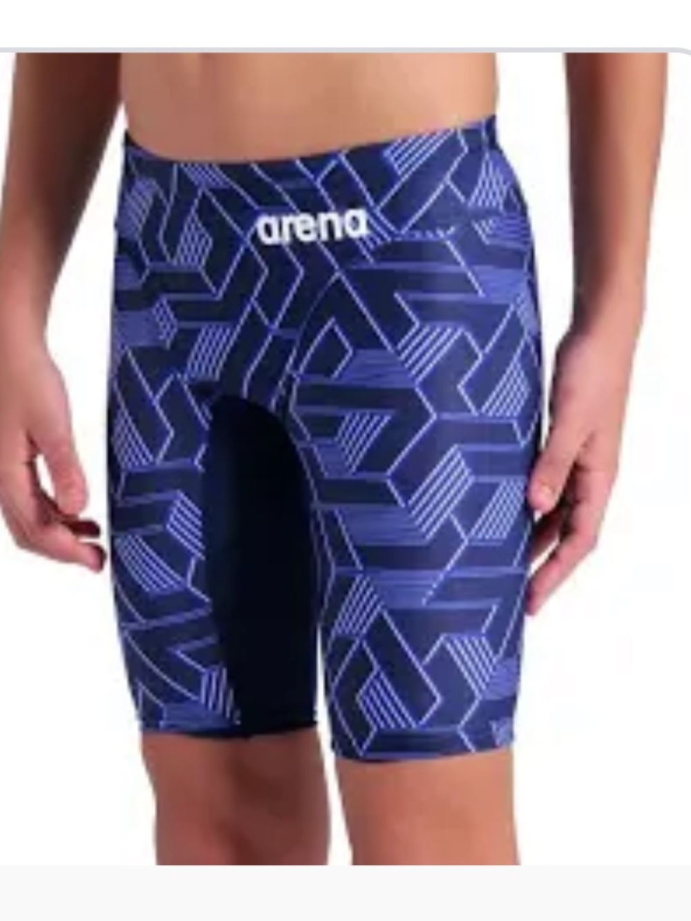 Arena Men's Blue Geometric Swim jammers trunks size 30-NWT